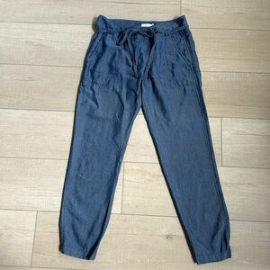 Vince denim jogger tie waist pants